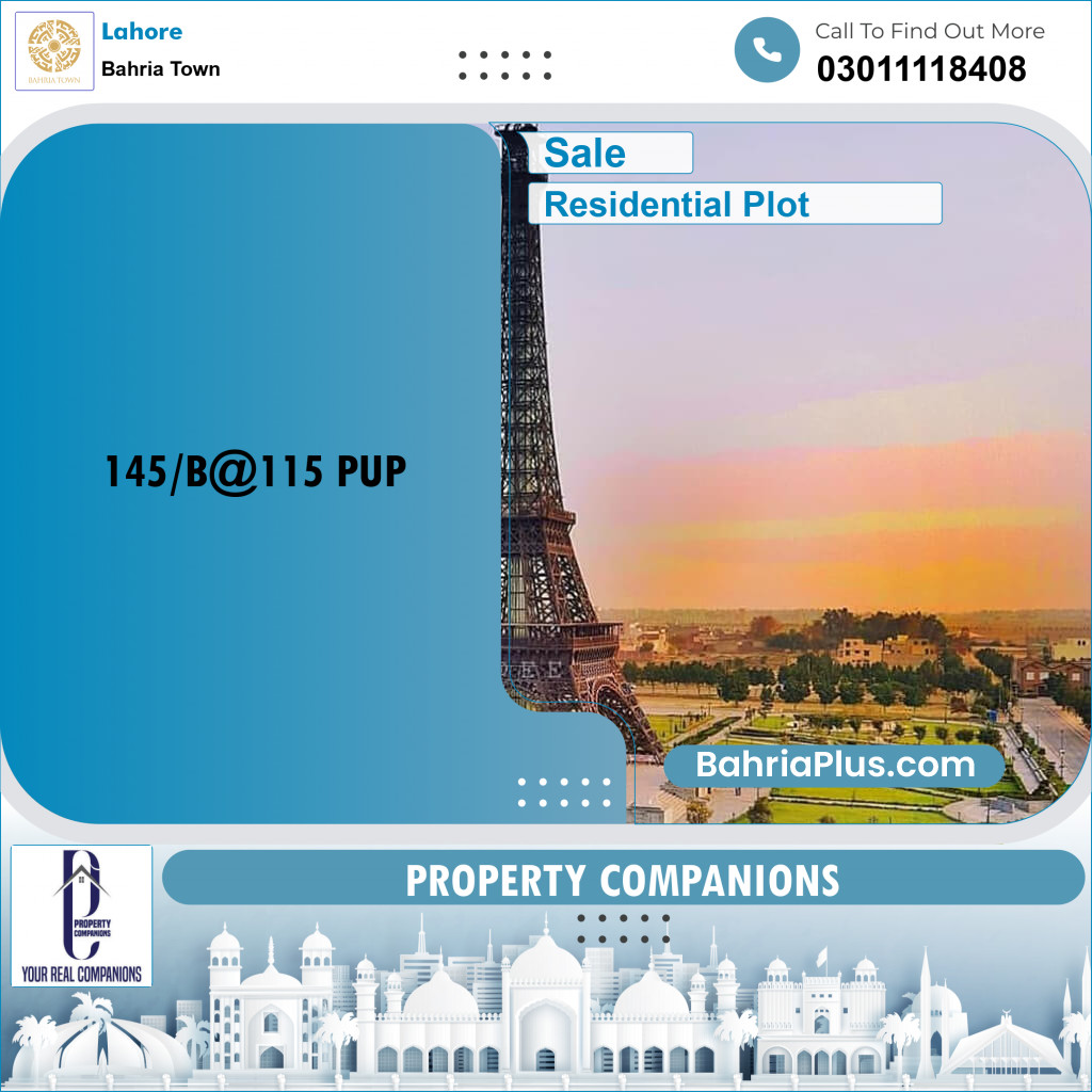 Residential Plot for Sale in Bahria Town, Lahore - (BP-255724)