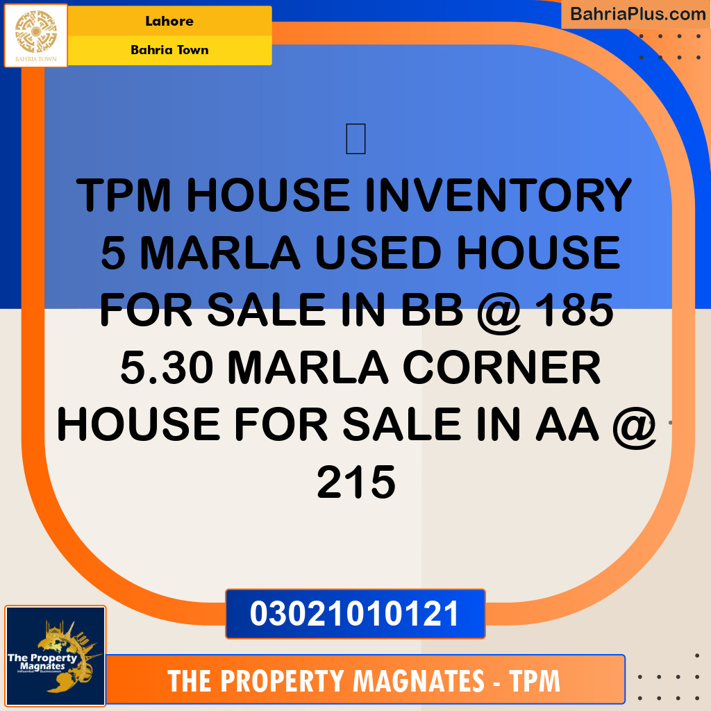 Residential House for Sale in Bahria Town, Lahore - (BP-255768)