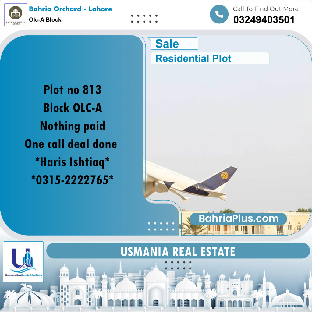 5 Marla Residential Plot for Sale in OLC-A Block -  Bahria Orchard, Lahore - (BP-255896)
