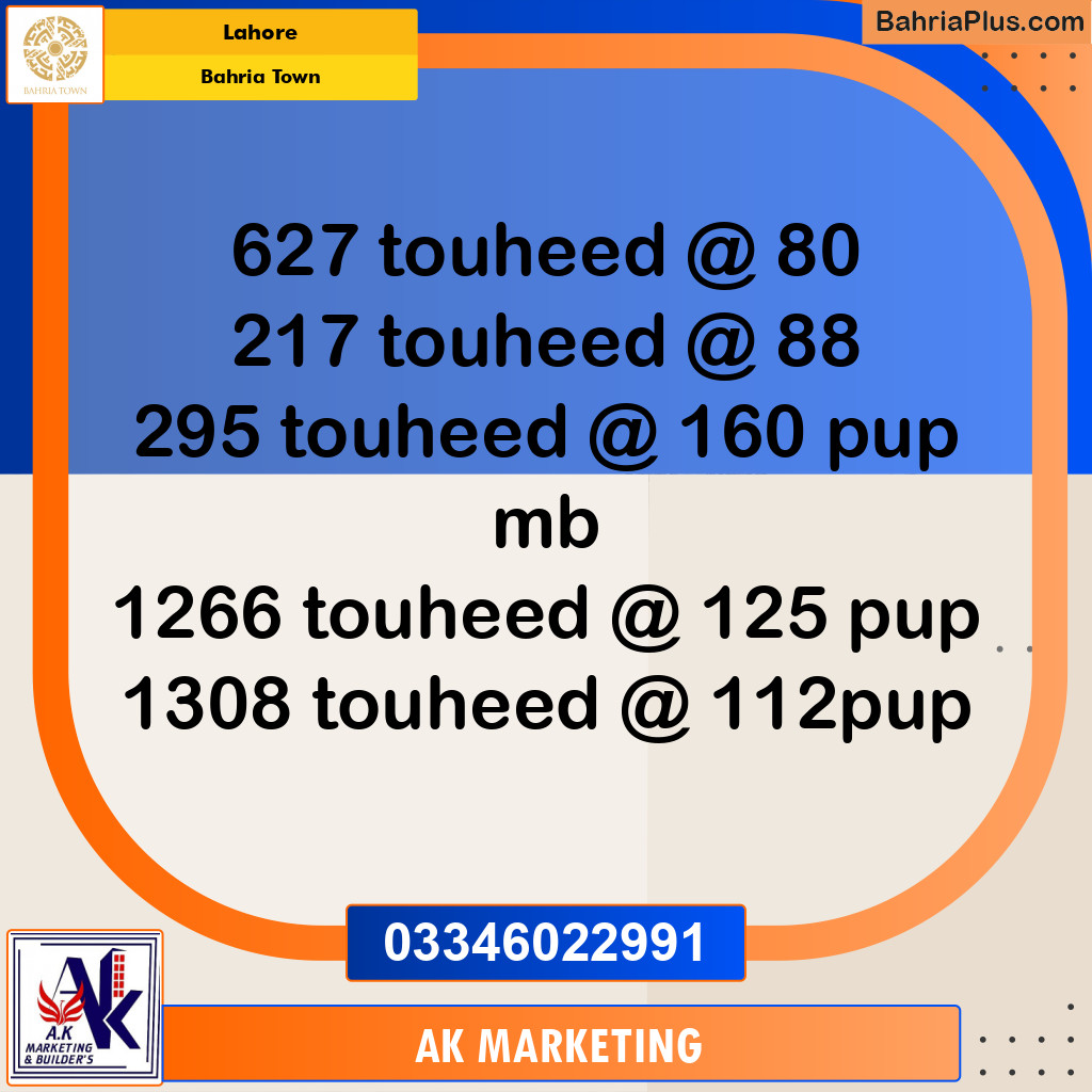 10 Marla Residential Plot for Sale in Bahria Town, Lahore - (BP-255937)