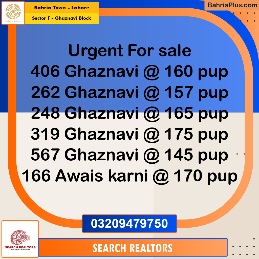 10 Marla Residential Plot for Sale in Sector F - Ghaznavi Block -  Bahria Town, Lahore - (BP-255965)
