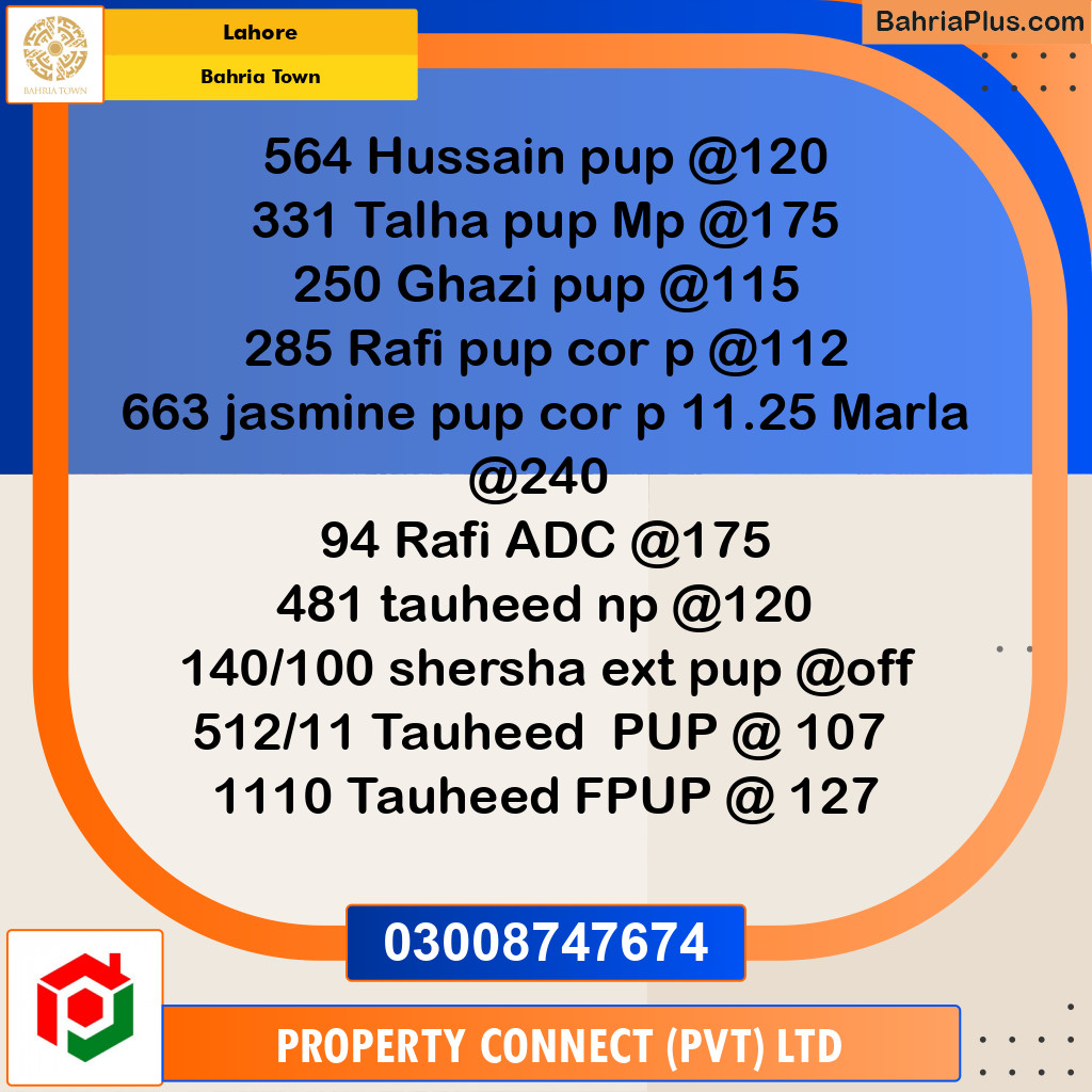 Residential Plot for Sale in Bahria Town, Lahore - (BP-256014)