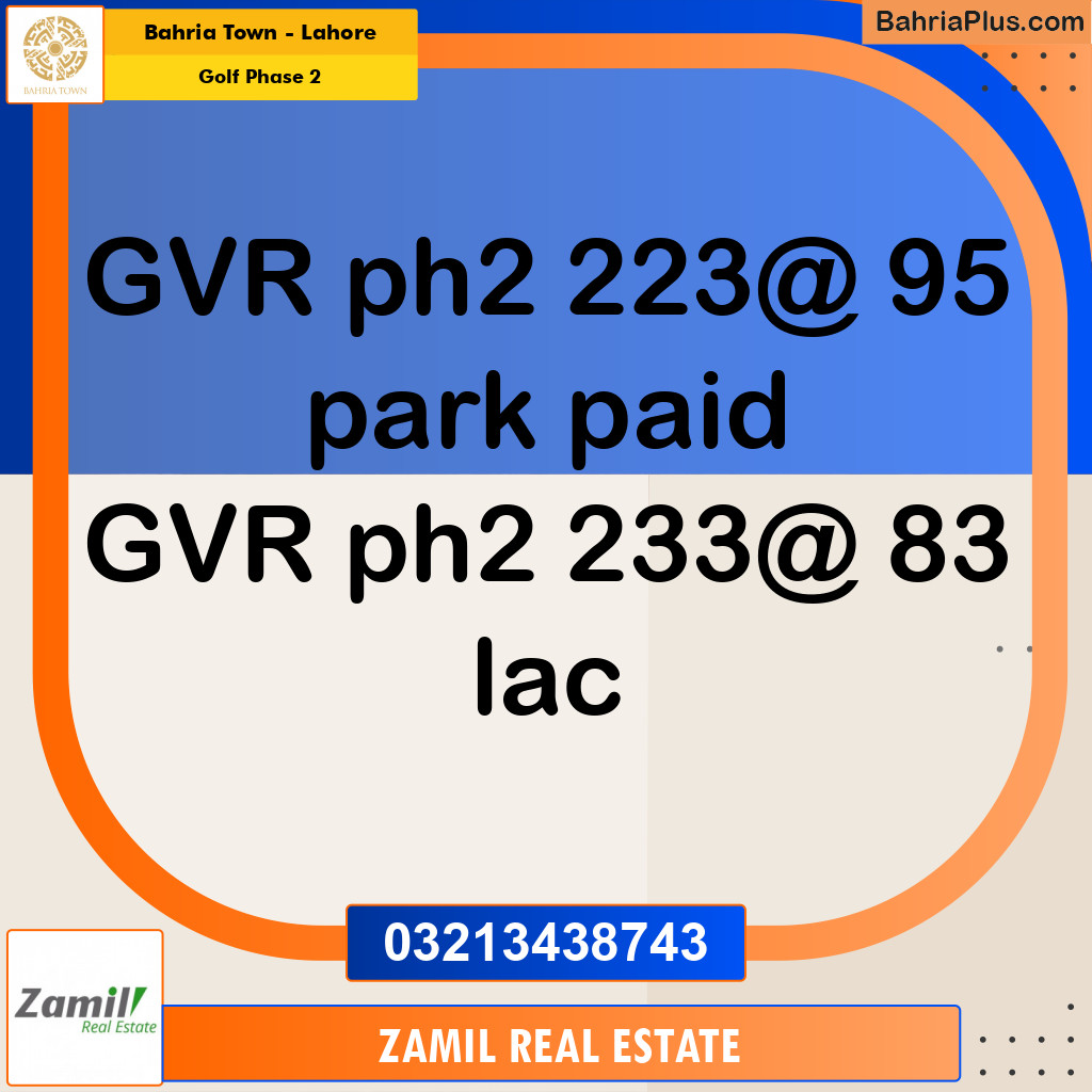 10 Marla Residential Plot for Sale in Golf Phase 2 -  Bahria Town, Lahore - (BP-256063)
