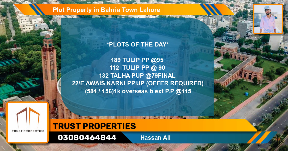 Residential Plot for Sale in Bahria Town, Lahore - (BP-25610)