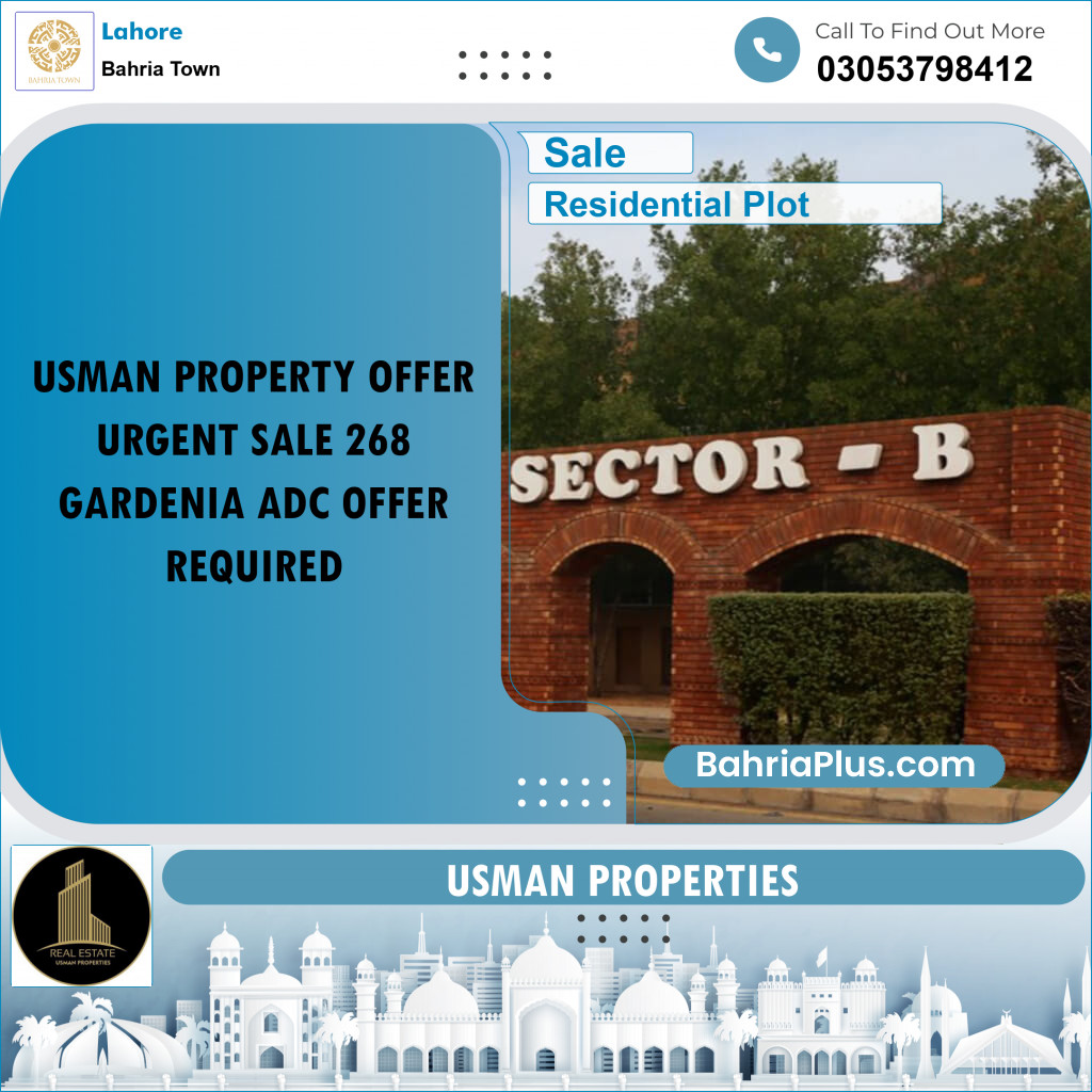Residential Plot for Sale in Bahria Town, Lahore - (BP-256130)