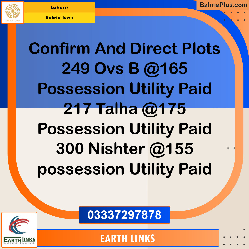 Residential Plot for Sale in Bahria Town, Lahore - (BP-256176)