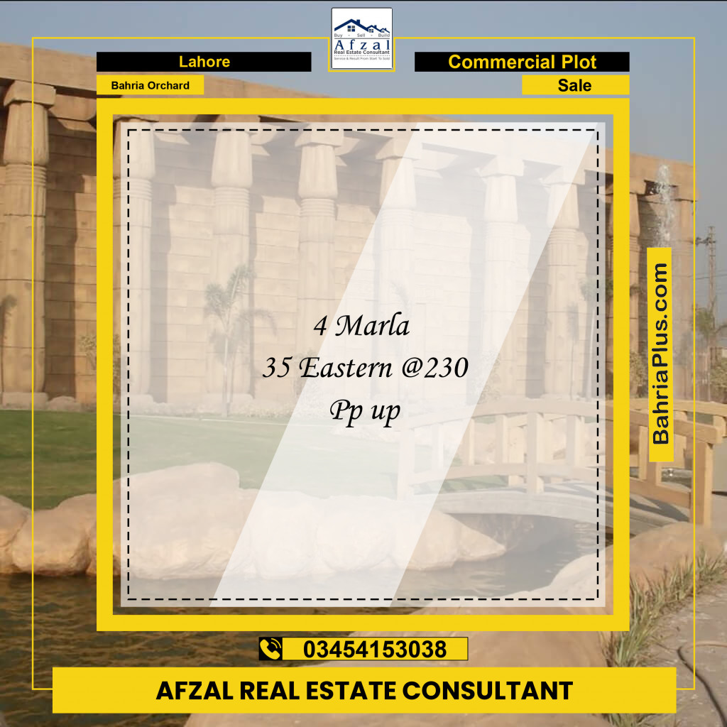 Commercial Plot for Sale in Bahria Orchard, Lahore - (BP-256249)