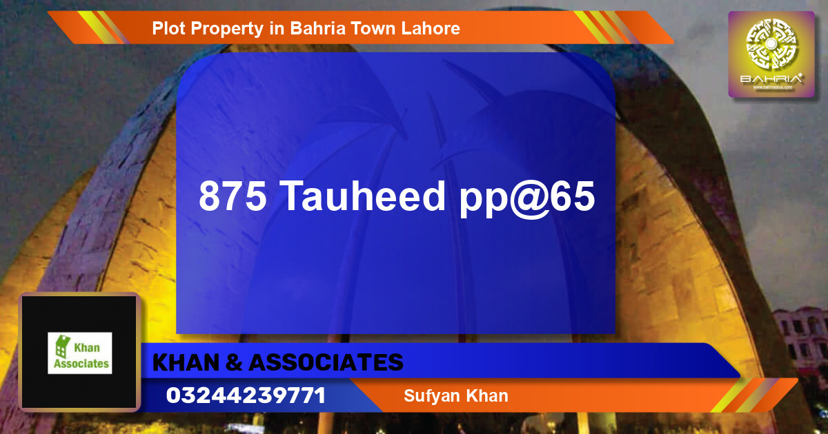 Residential Plot for Sale in Bahria Town, Lahore - (BP-25625)