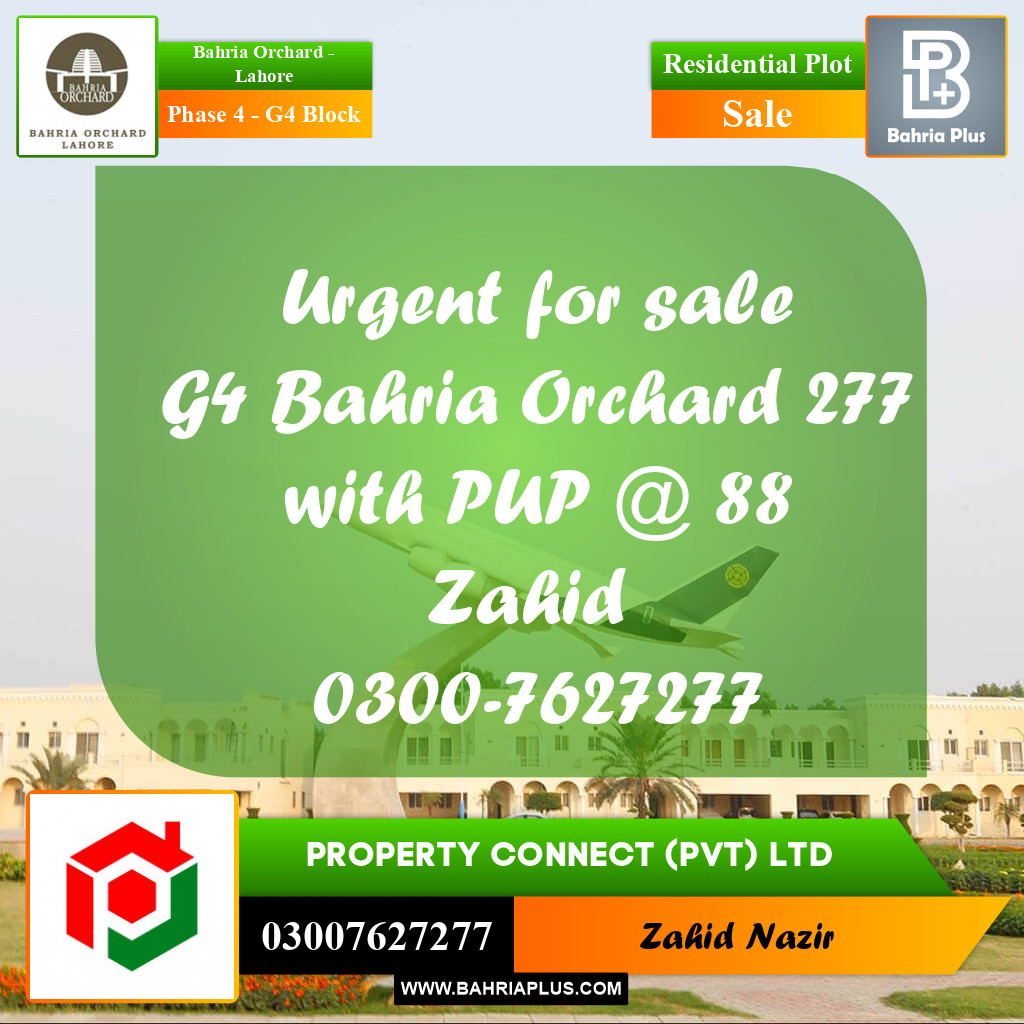 Residential Plot for Sale in Phase 4 - G4 Block -  Bahria Orchard, Lahore - (BP-256302)