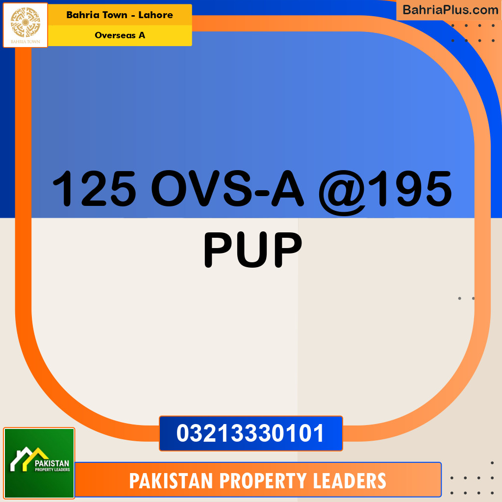10 Marla Residential Plot for Sale in Overseas A -  Bahria Town, Lahore - (BP-256370)