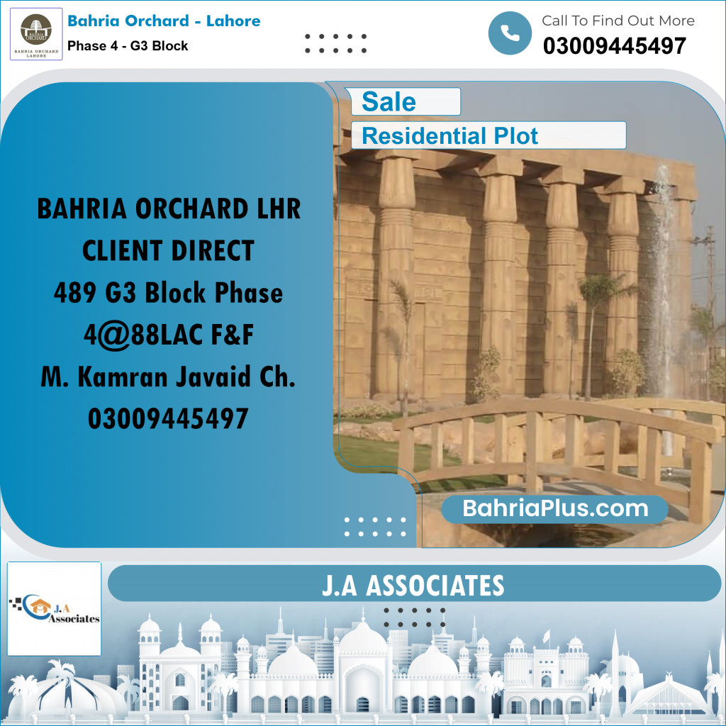 10 Marla Residential Plot for Sale in Phase 4 - G3 Block -  Bahria Orchard, Lahore - (BP-256422)