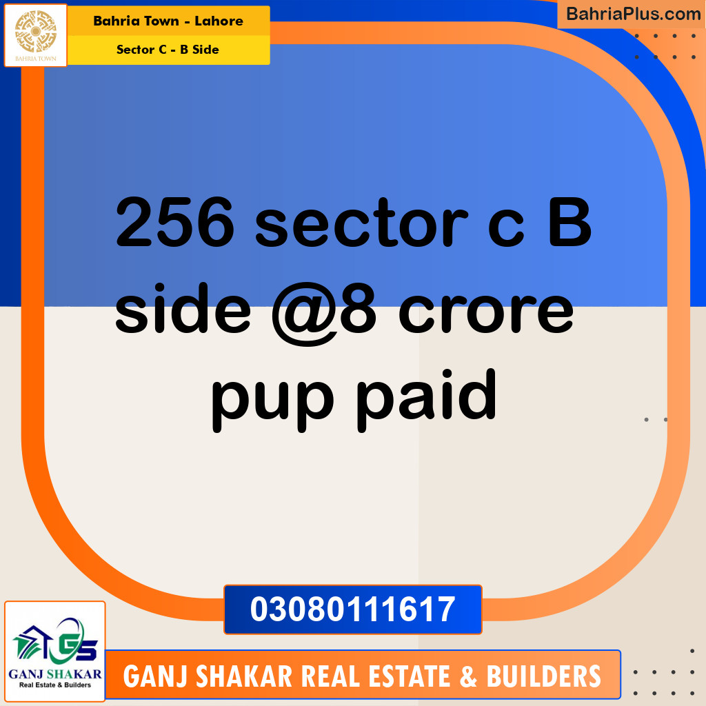 5 Marla Commercial Plot for Sale in Sector C - B Side -  Bahria Town, Lahore - (BP-256428)