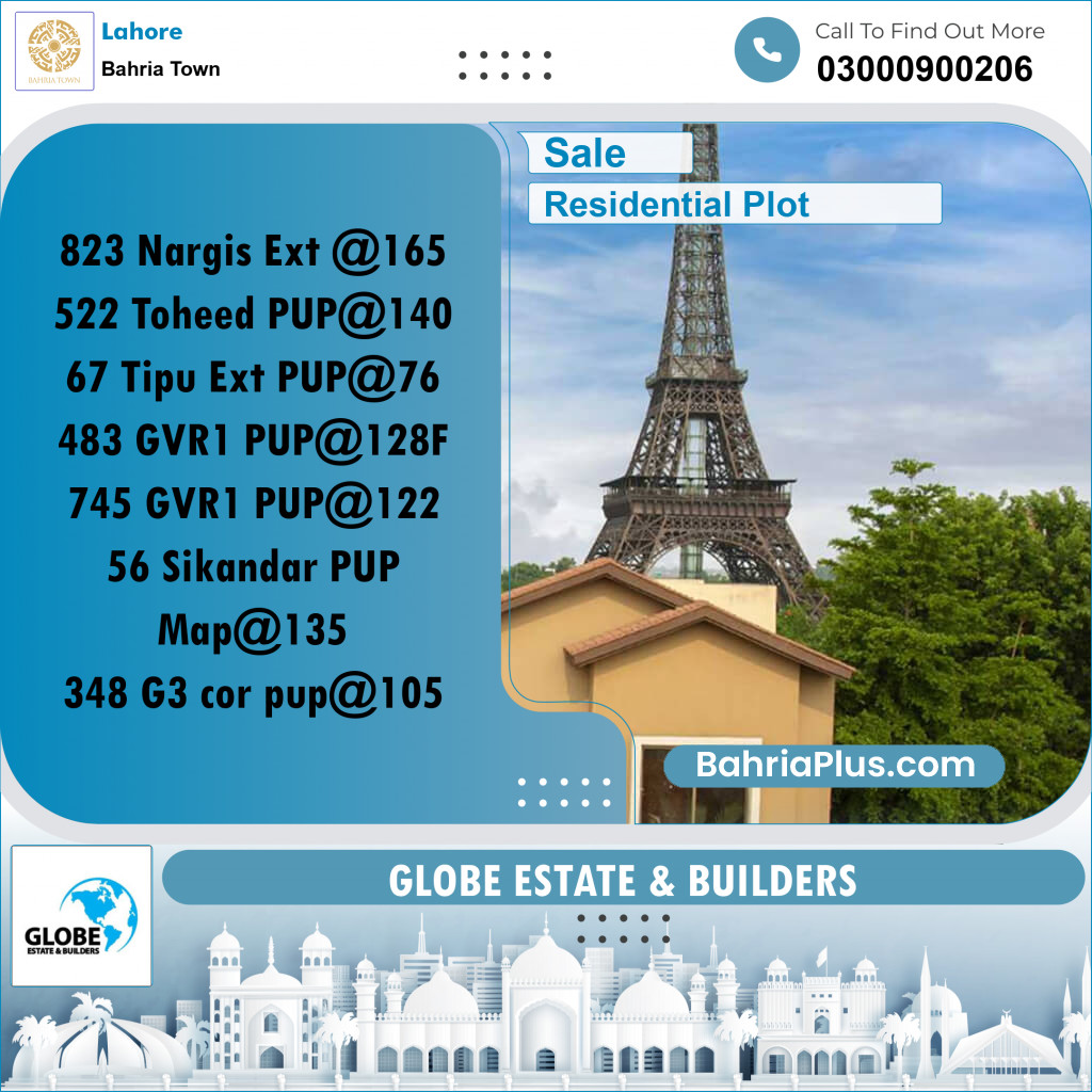 Residential Plot for Sale in Bahria Town, Lahore - (BP-256443)