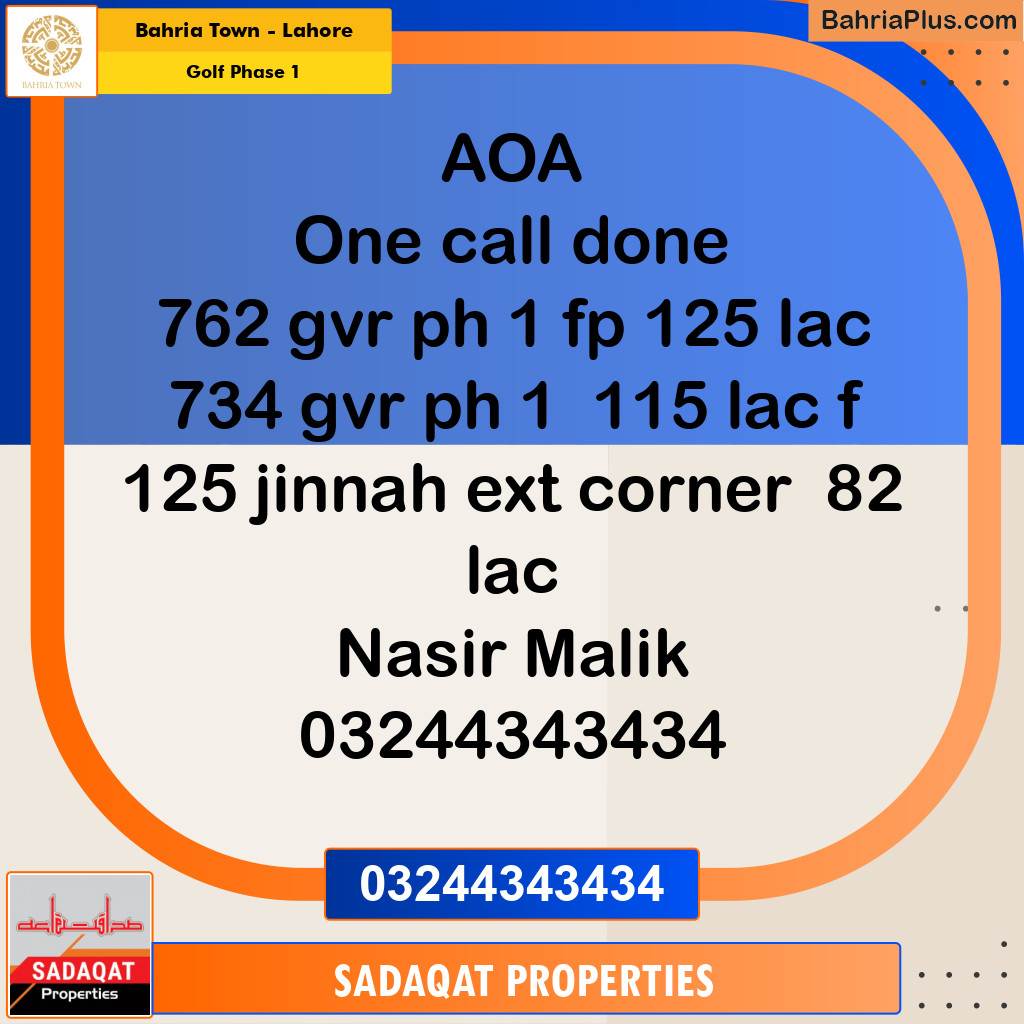 10 Marla Residential Plot for Sale in Golf Phase 1 -  Bahria Town, Lahore - (BP-256509)