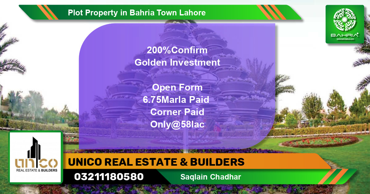 Residential Plot for Sale in Bahria Town, Lahore - (BP-25652)
