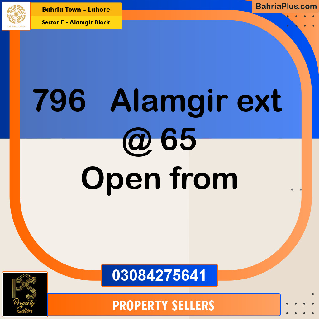 5 Marla Residential Plot for Sale in Sector F - Alamgir Block -  Bahria Town, Lahore - (BP-256576)
