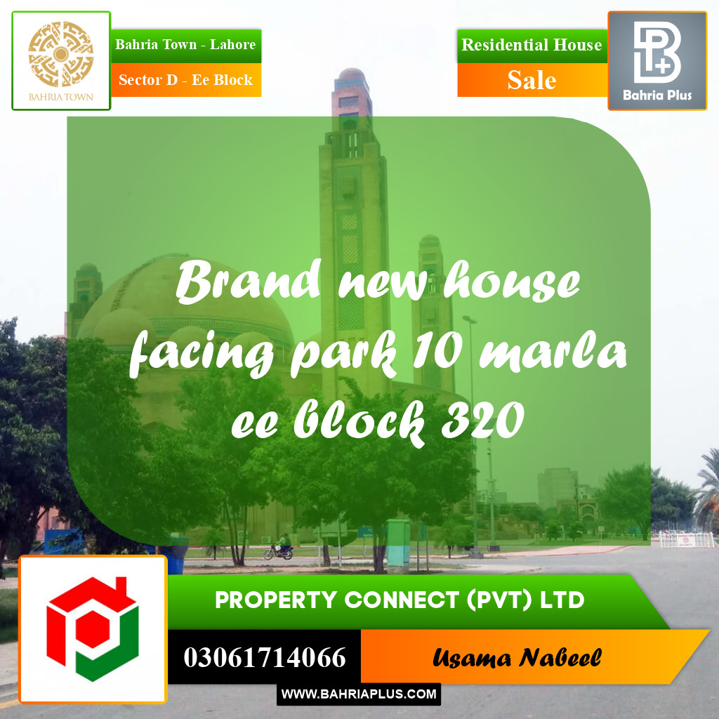 Residential House for Sale in Sector D - EE Block -  Bahria Town, Lahore - (BP-256597)