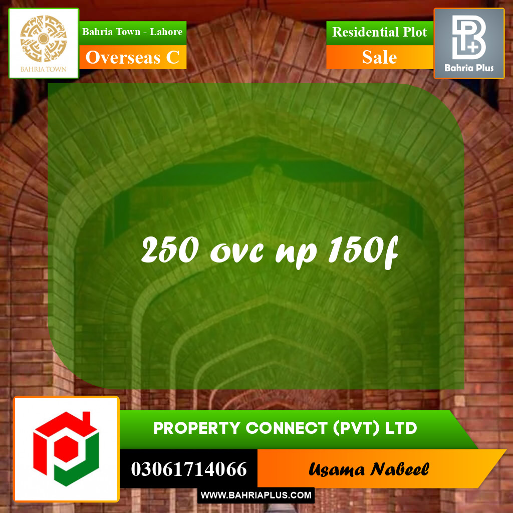 Residential Plot for Sale in Overseas C -  Bahria Town, Lahore - (BP-256617)