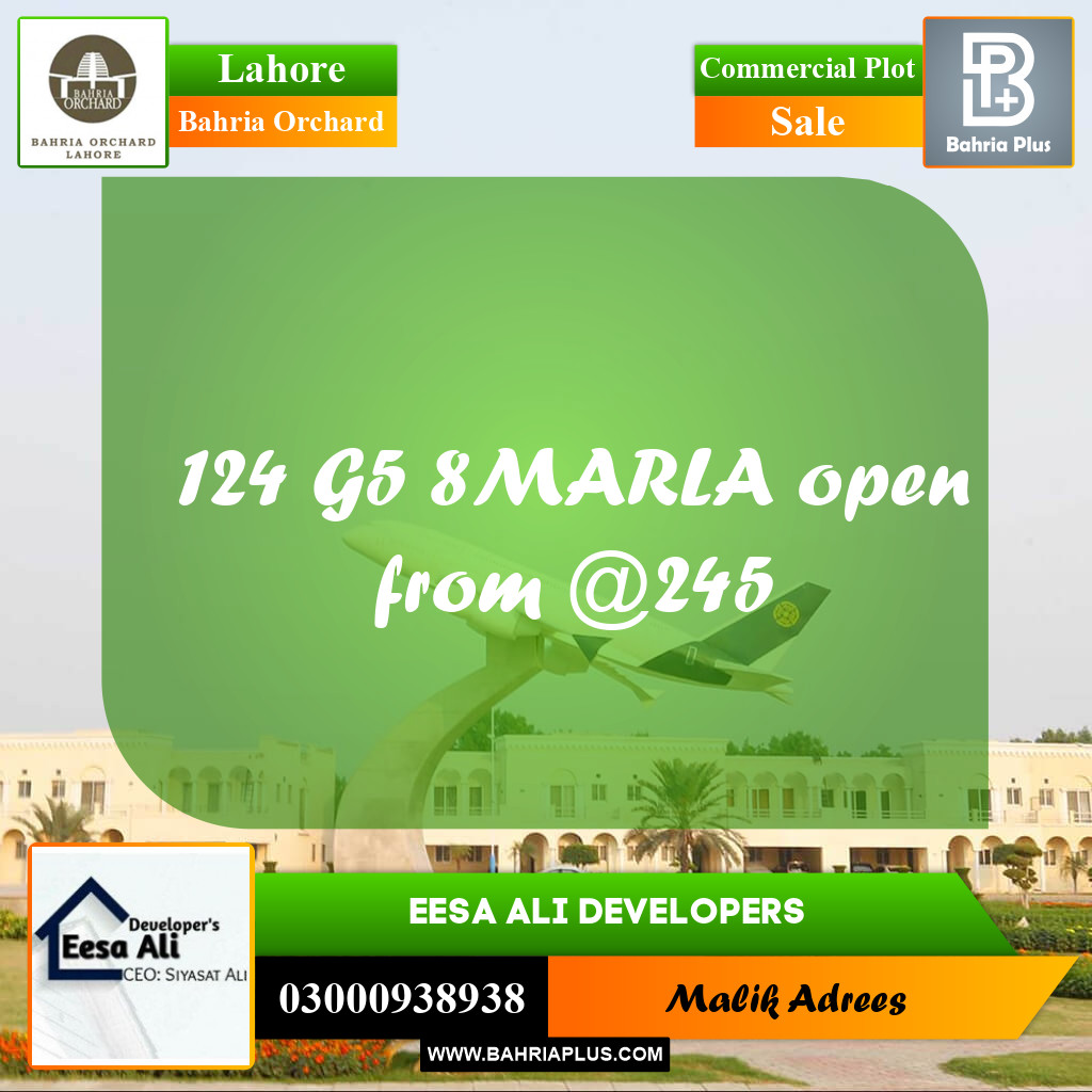 Commercial Plot for Sale in Bahria Orchard, Lahore - (BP-256674)