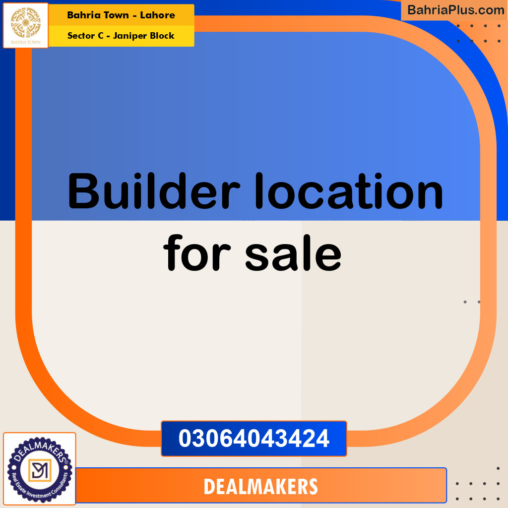 10 Marla Residential Plot for Sale in Sector C - Janiper Block -  Bahria Town, Lahore - (BP-256685)