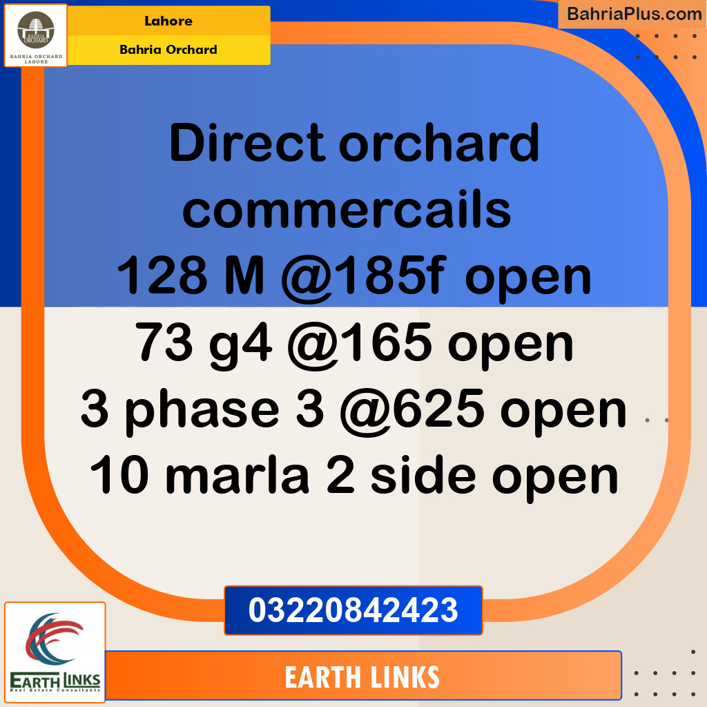 Commercial Plot for Sale in Bahria Orchard, Lahore - (BP-256712)