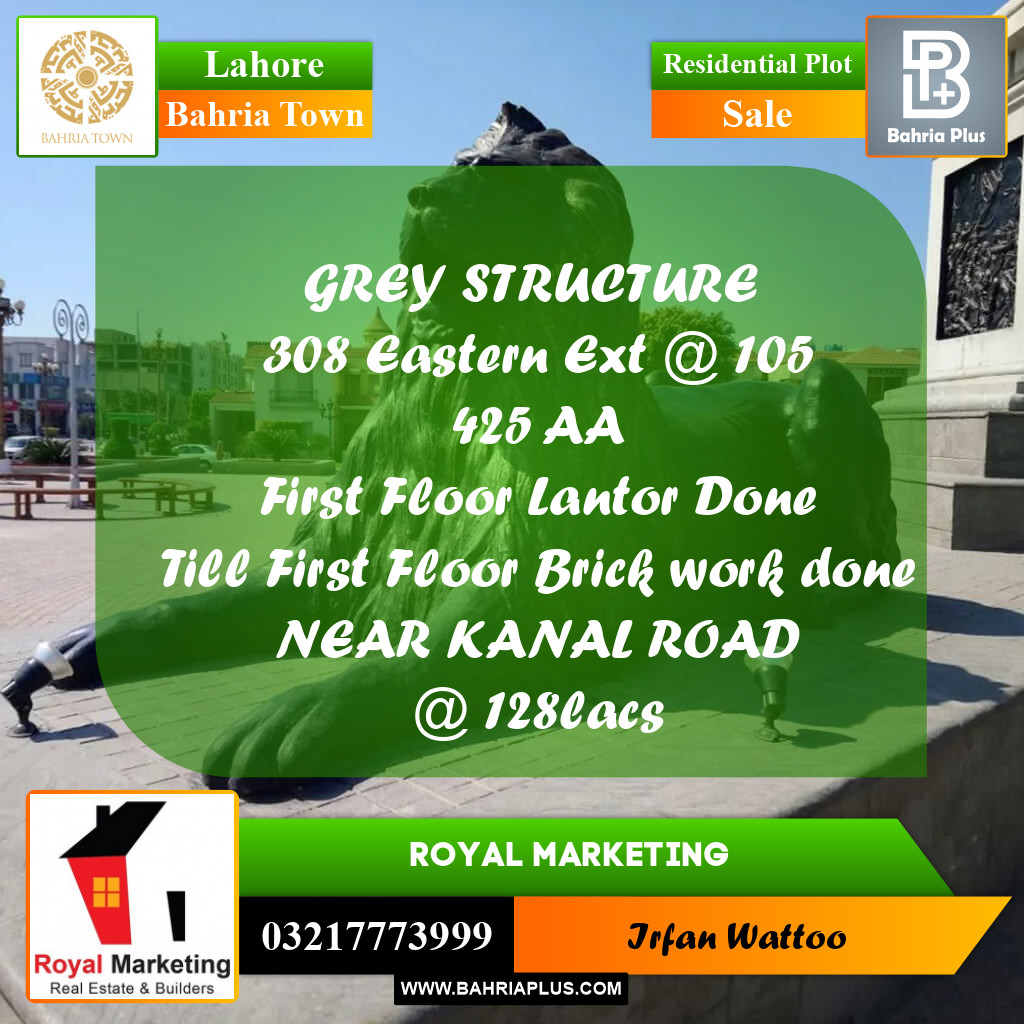 Residential Plot for Sale in Bahria Town, Lahore - (BP-256753)