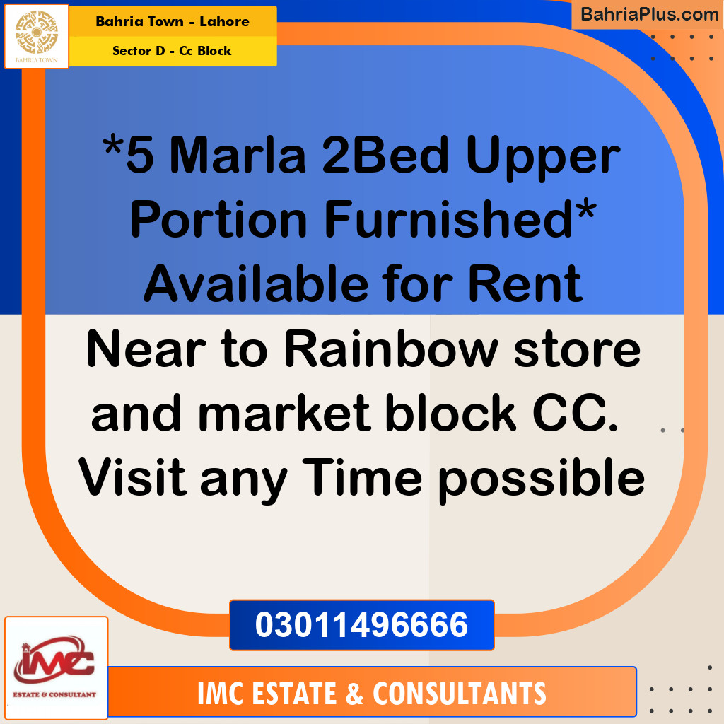 Residential House for Rent in Sector D - CC Block -  Bahria Town, Lahore - (BP-256908)