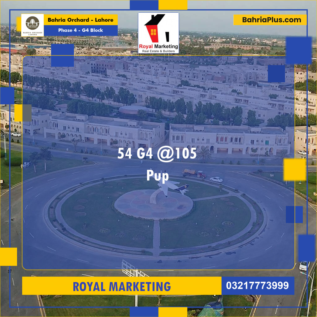 10 Marla Residential Plot for Sale in Phase 4 - G4 Block -  Bahria Orchard, Lahore - (BP-256970)