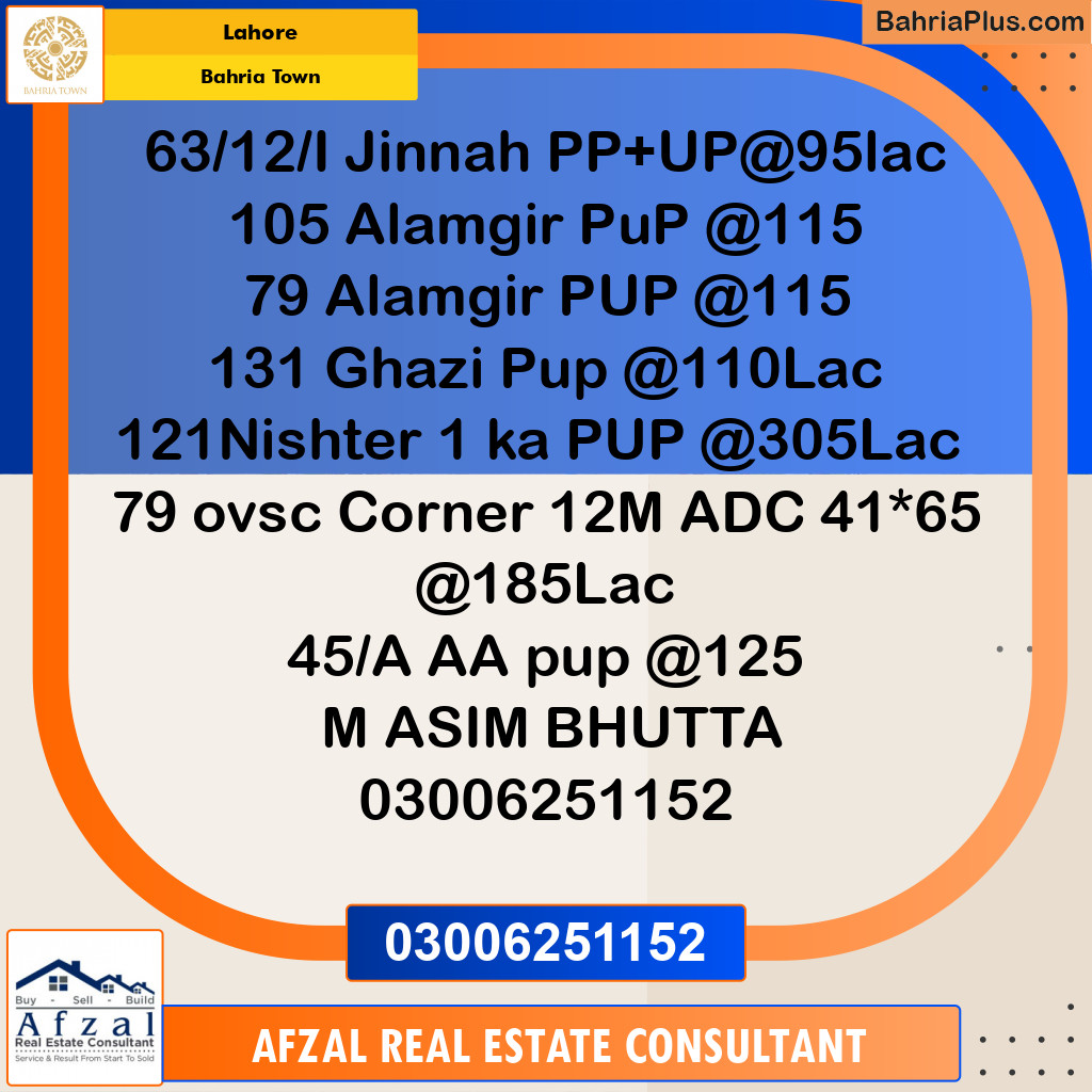 10 Marla Residential Plot for Sale in Bahria Town, Lahore - (BP-257022)