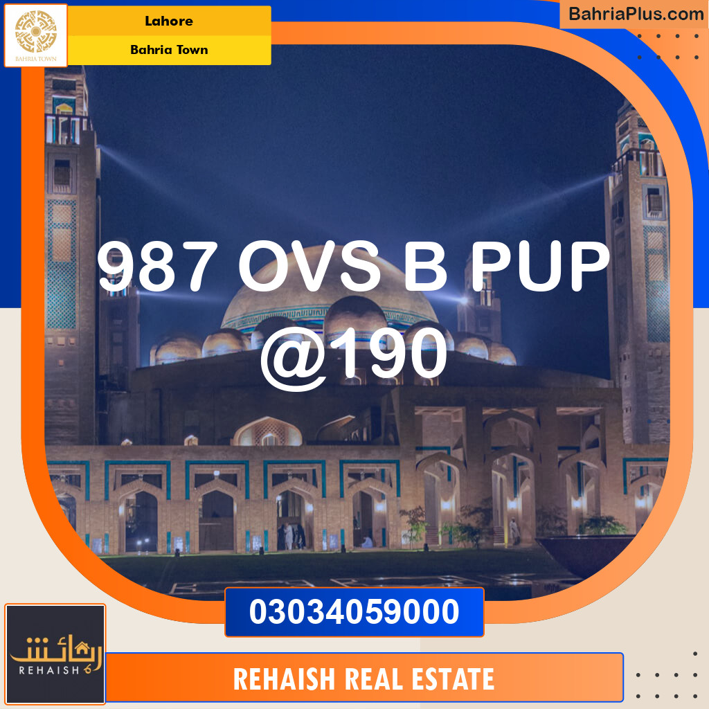 Residential Plot for Sale in Bahria Town, Lahore - (BP-257106)