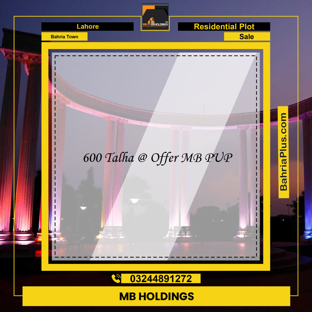 Residential Plot for Sale in Bahria Town, Lahore - (BP-257278)