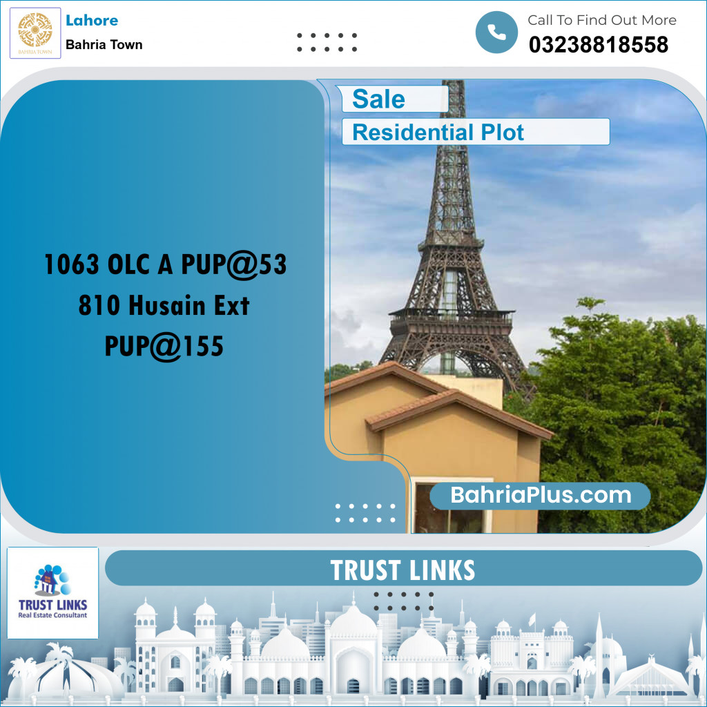 Residential Plot for Sale in Bahria Town, Lahore - (BP-257289)