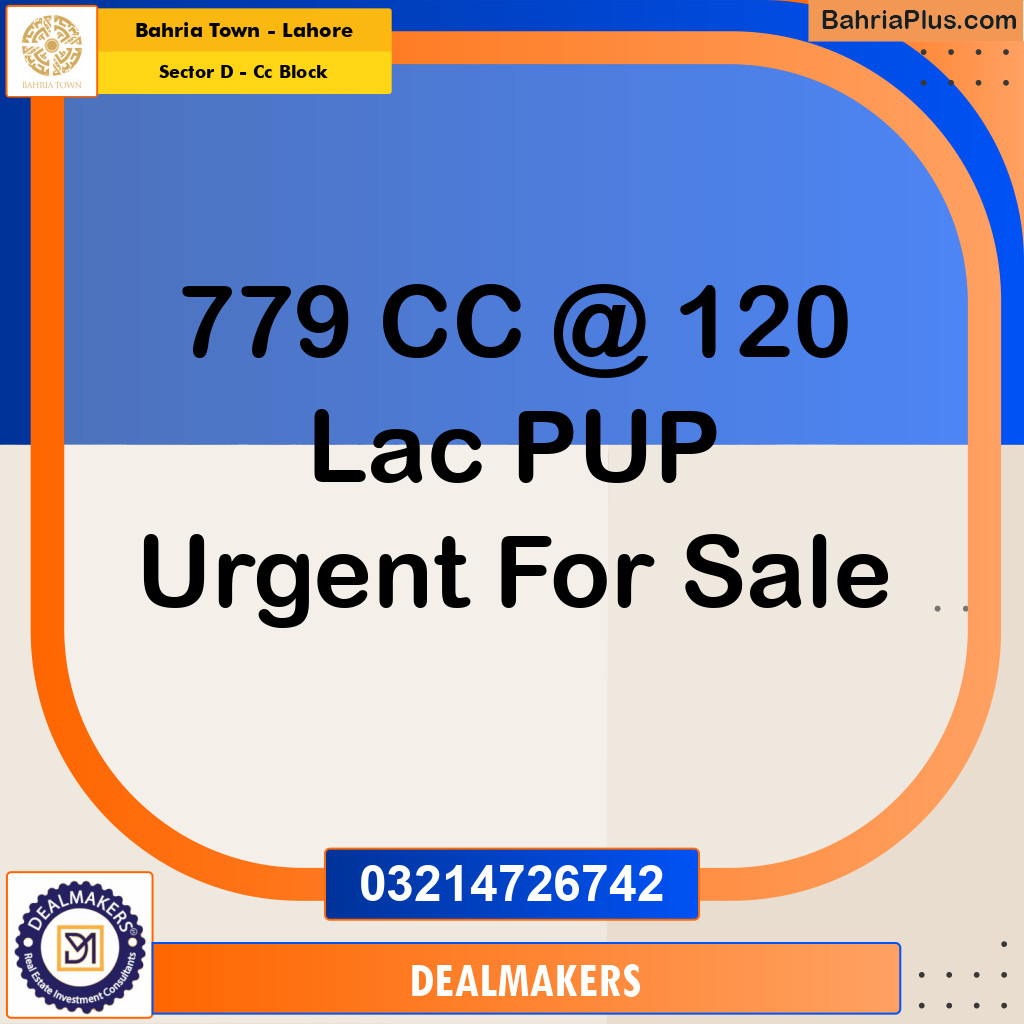 5 Marla Residential Plot for Sale in Sector D - CC Block -  Bahria Town, Lahore - (BP-257413)
