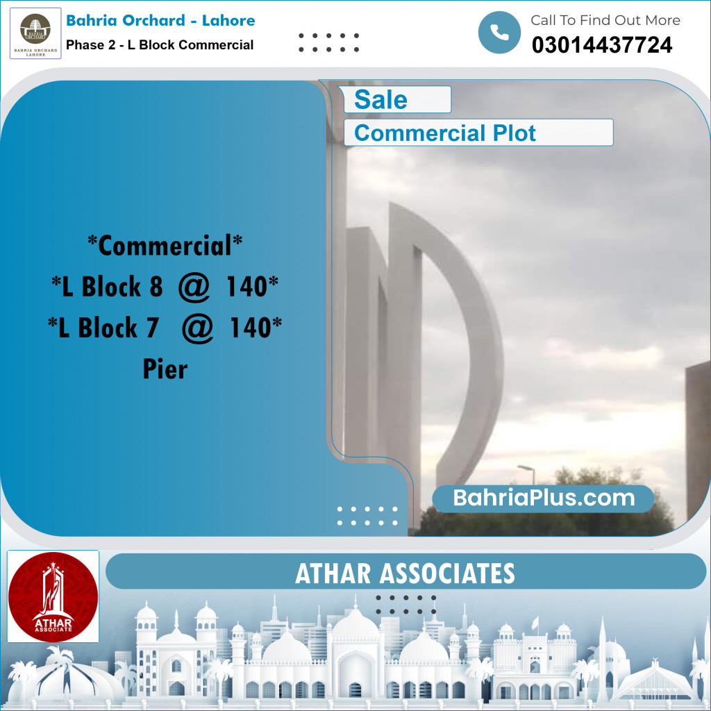 Commercial Plot for Sale in Phase 2 - L Block Commercial -  Bahria Orchard, Lahore - (BP-257440)
