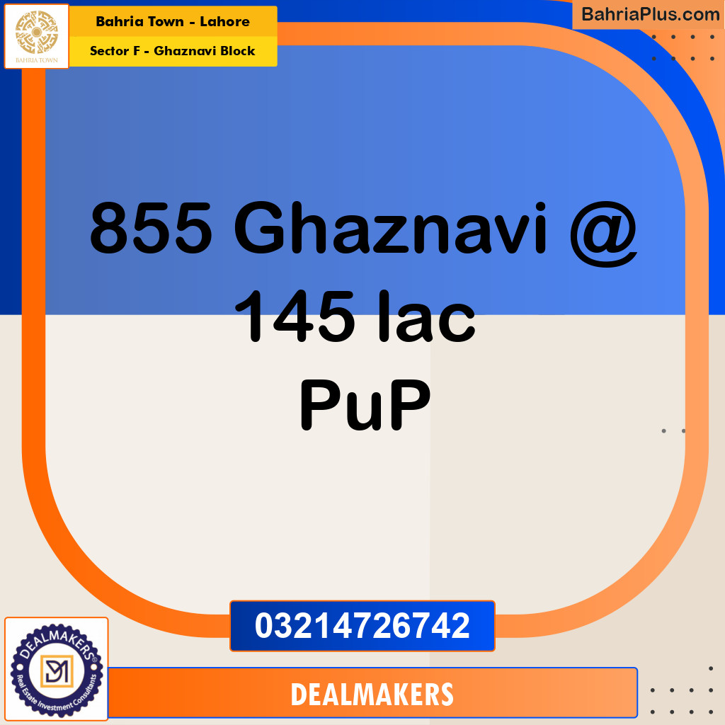 10 Marla Residential Plot for Sale in Sector F - Ghaznavi Block -  Bahria Town, Lahore - (BP-257453)