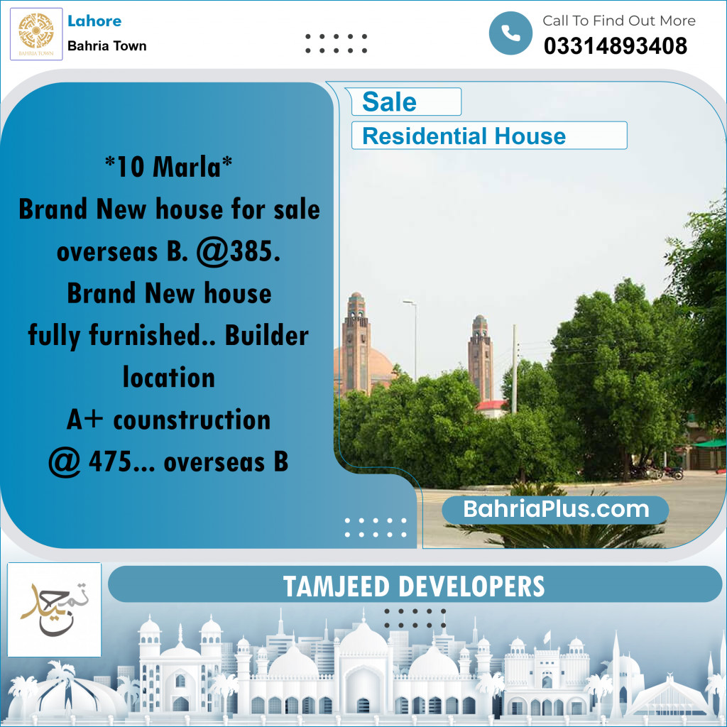 Residential House for Sale in Bahria Town, Lahore - (BP-257620)