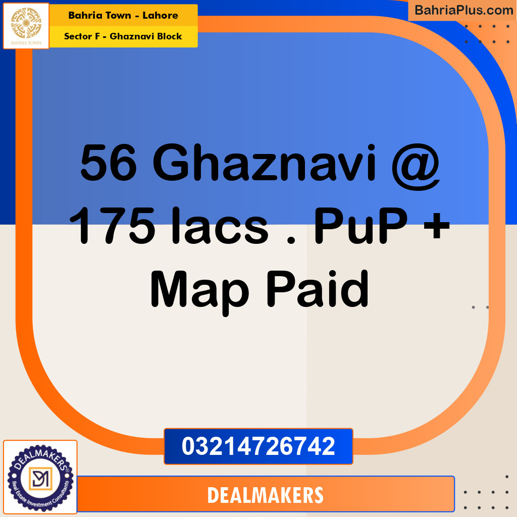 10 Marla Residential Plot for Sale in Sector F - Ghaznavi Block -  Bahria Town, Lahore - (BP-257649)