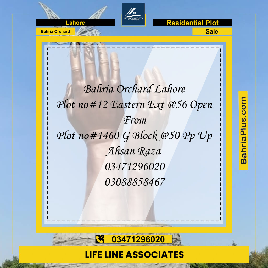 5 Marla Residential Plot for Sale in Bahria Orchard, Lahore - (BP-257695)