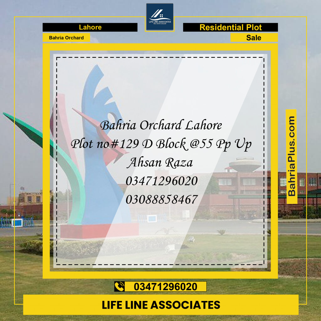 5 Marla Residential Plot for Sale in Bahria Orchard, Lahore - (BP-257700)