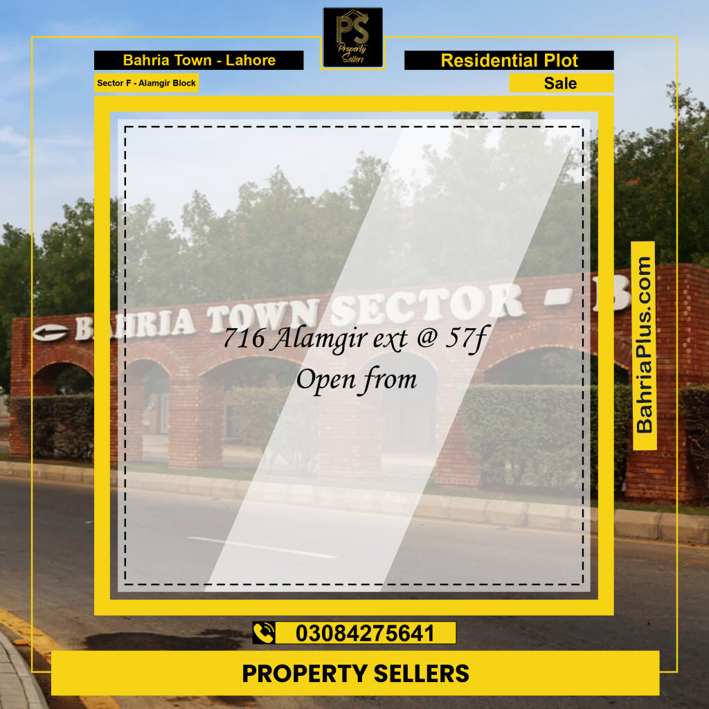 5 Marla Residential Plot for Sale in Sector F - Alamgir Block -  Bahria Town, Lahore - (BP-257704)