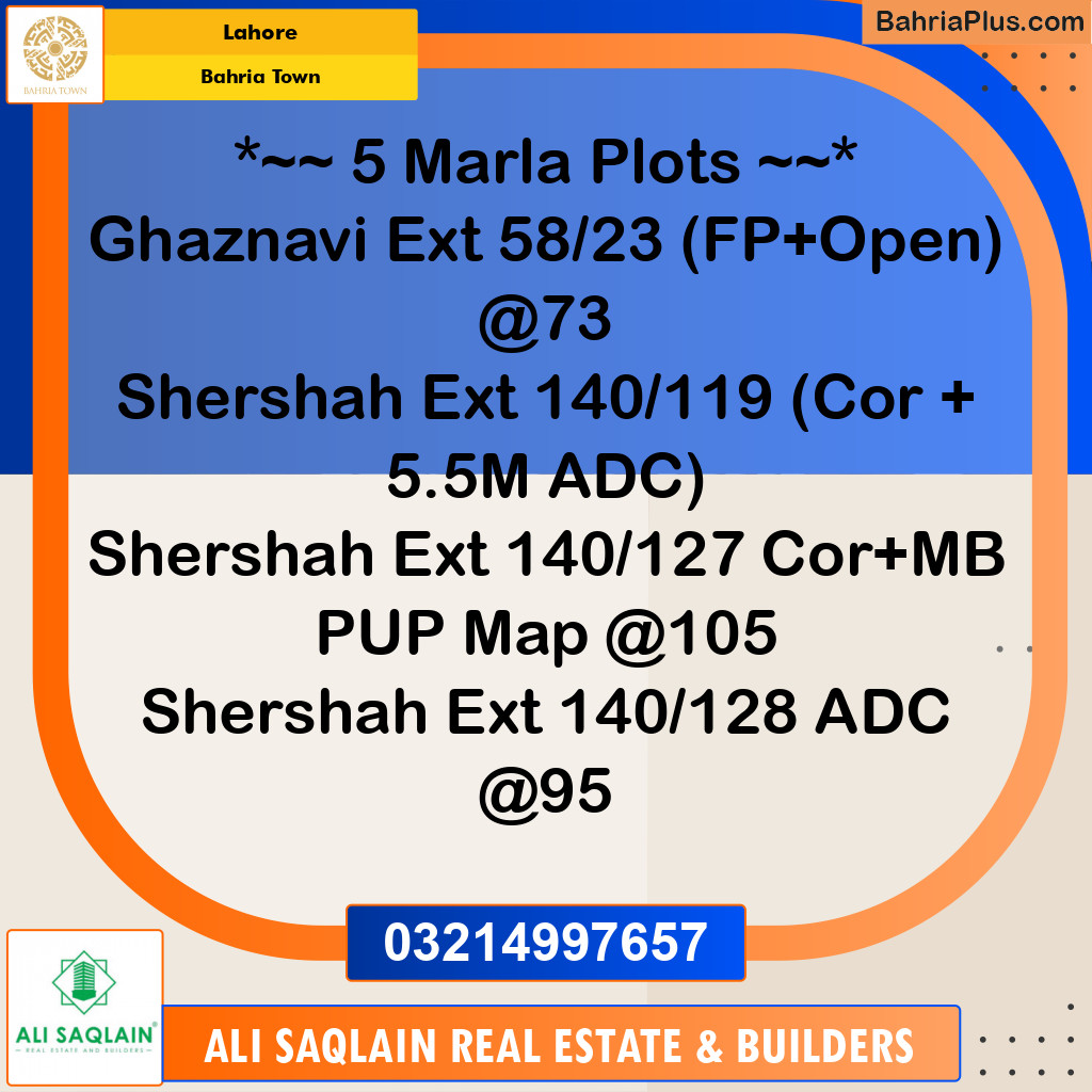 Residential Plot for Sale in Bahria Town, Lahore - (BP-257818)