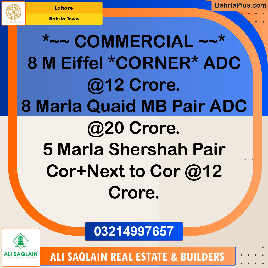 Residential Plot for Sale in Bahria Town, Lahore - (BP-257821)