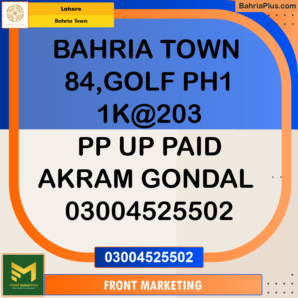 Residential Plot for Sale in Bahria Town, Lahore - (BP-257866)