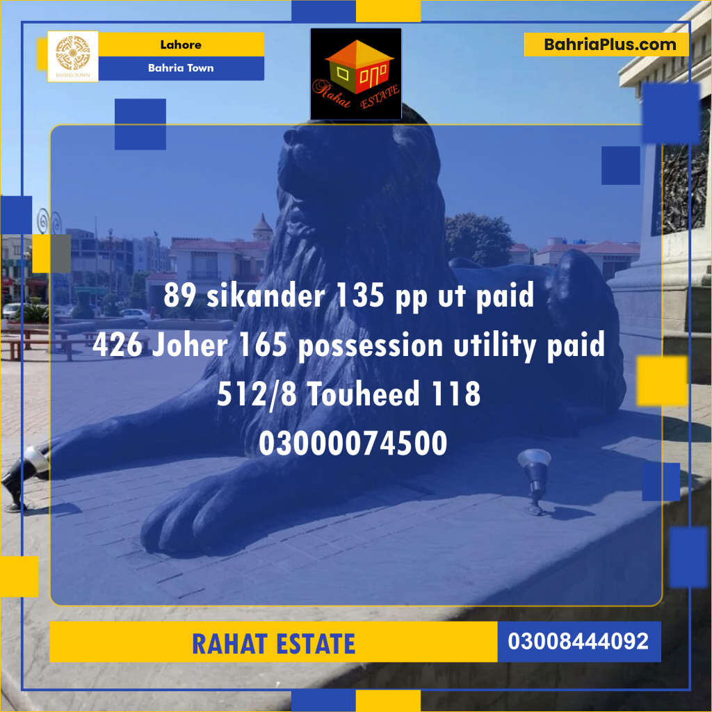 10 Marla Residential Plot for Sale in Bahria Town, Lahore - (BP-257869)