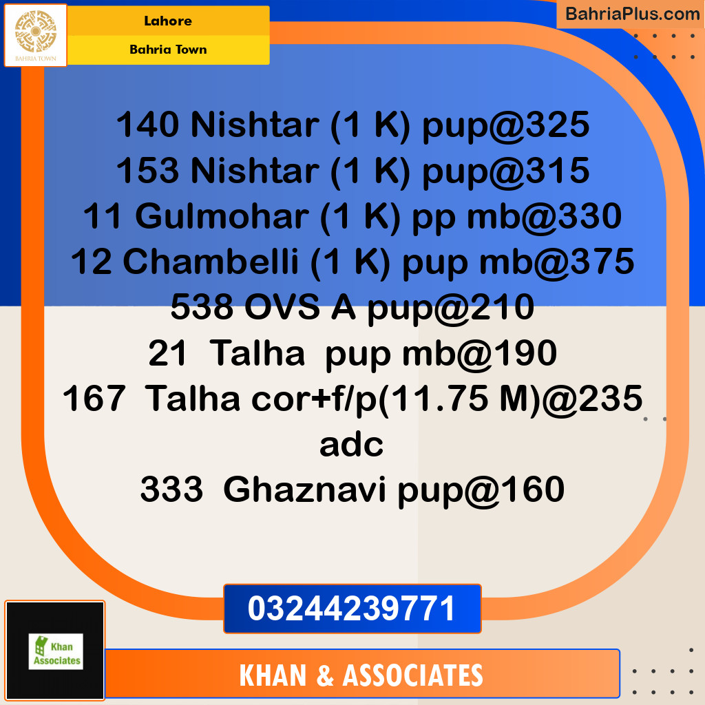 Residential Plot for Sale in Bahria Town, Lahore - (BP-257944)