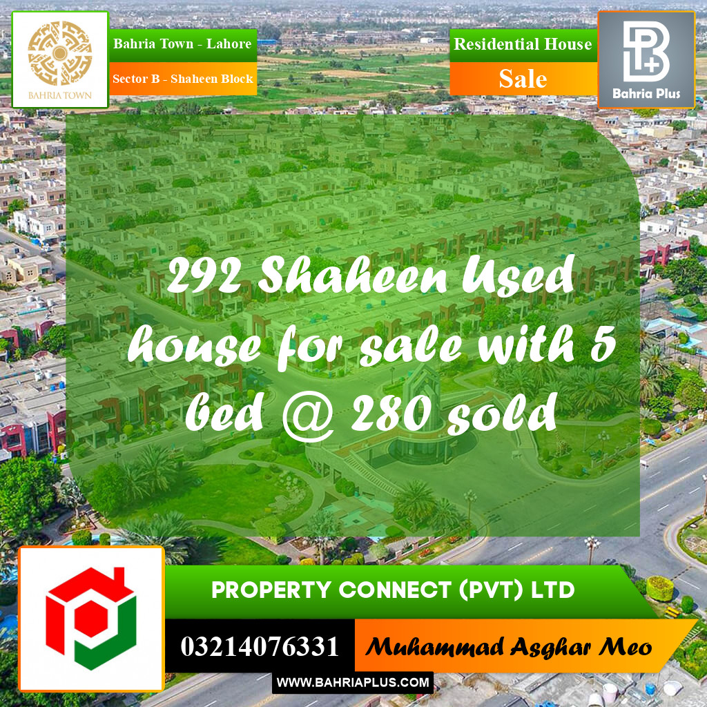 10 Marla Residential House for Sale in Sector B - Shaheen Block -  Bahria Town, Lahore - (BP-257961)