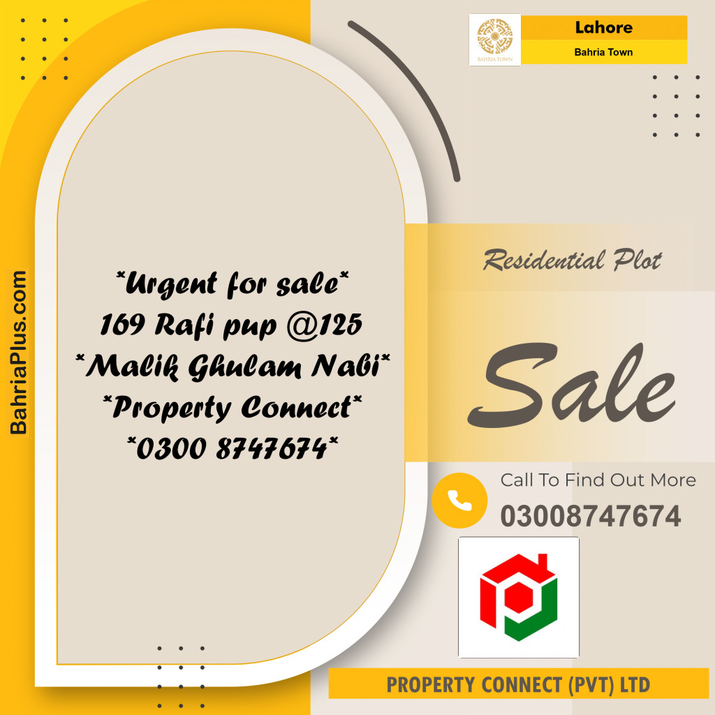 Residential Plot for Sale in Bahria Town, Lahore - (BP-258105)