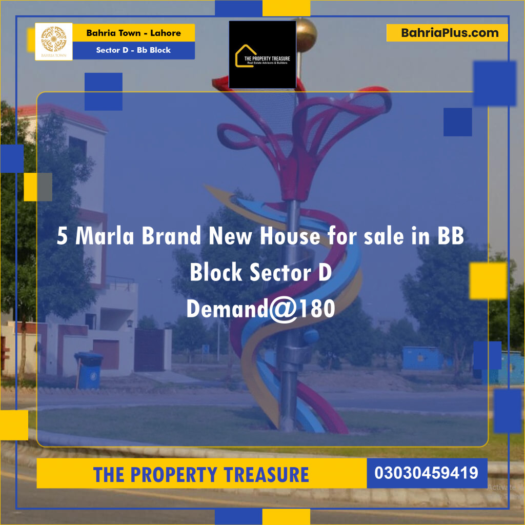 5 Marla Residential House for Sale in Sector D - BB Block -  Bahria Town, Lahore - (BP-258126)