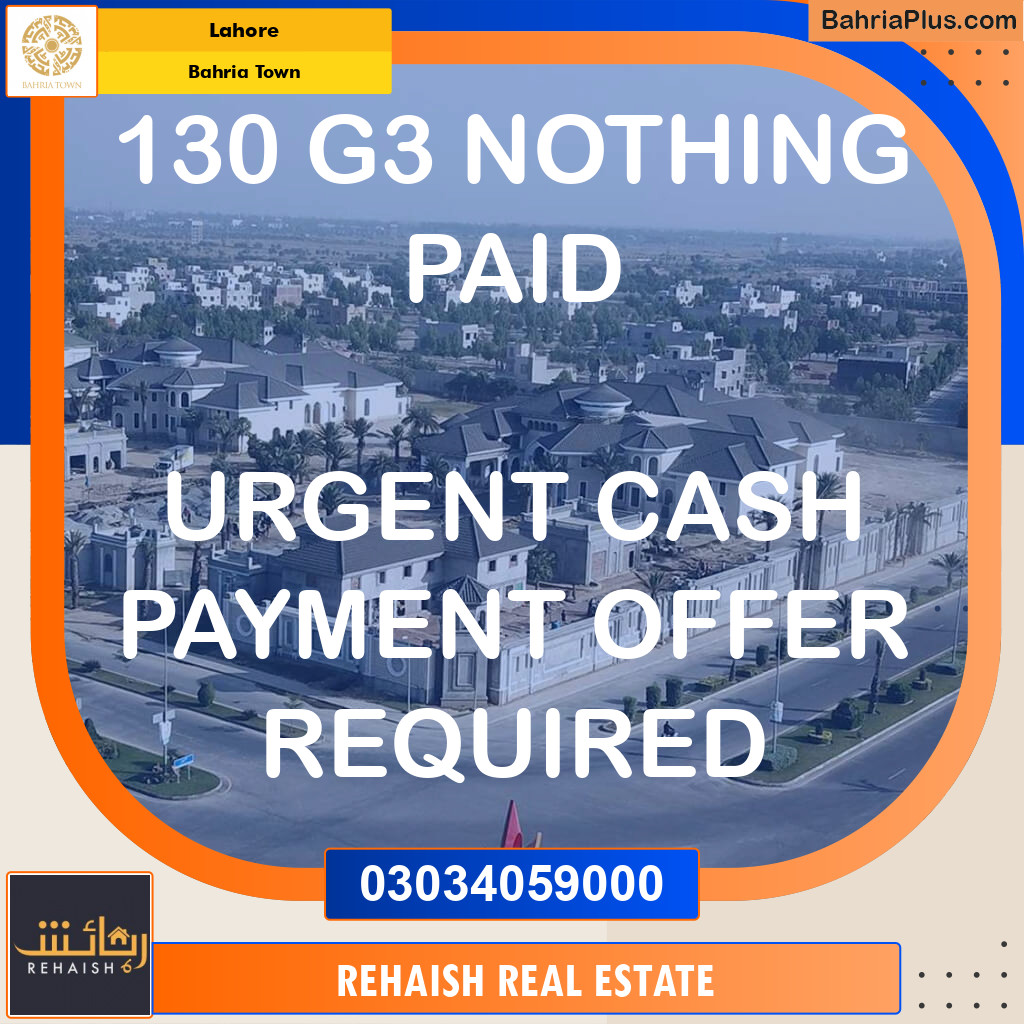 Residential Plot for Sale in Bahria Town, Lahore - (BP-258171)