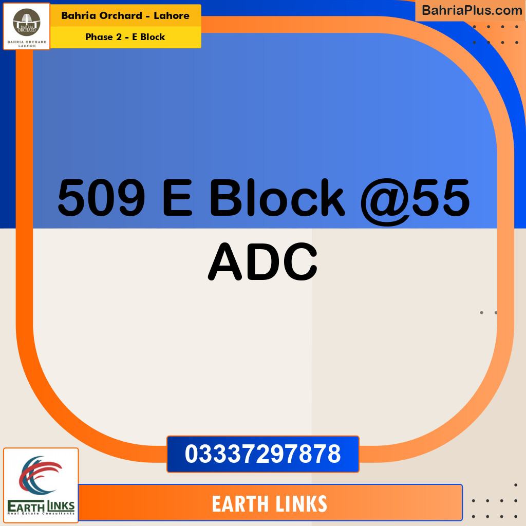 5 Marla Residential Plot for Sale in Phase 2 - E Block -  Bahria Orchard, Lahore - (BP-258221)